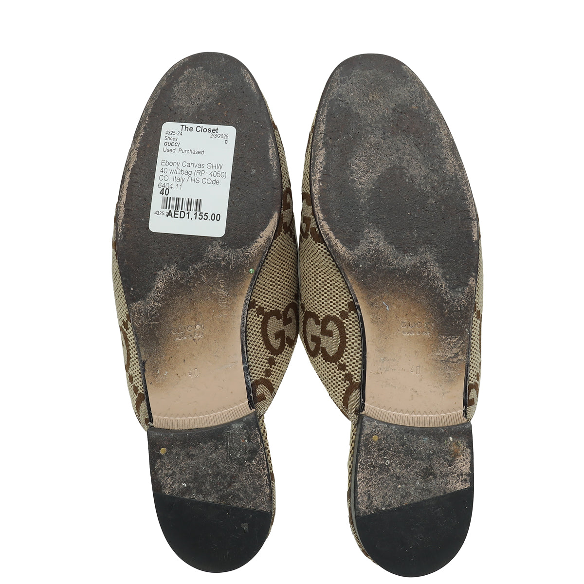 Gucci Ebony GG Princetown Mules 40