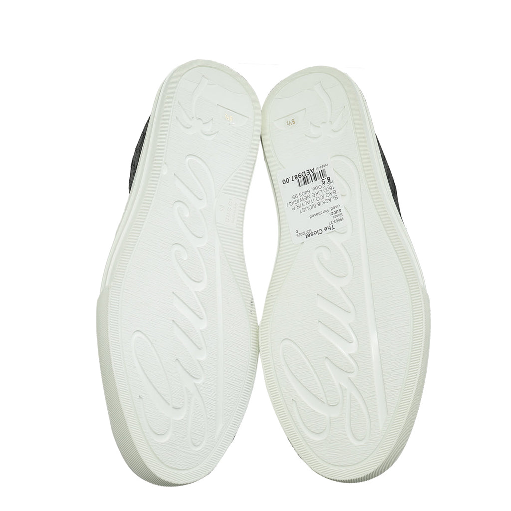Gucci Black GG Microguccissima Men's Slip-On 8.5