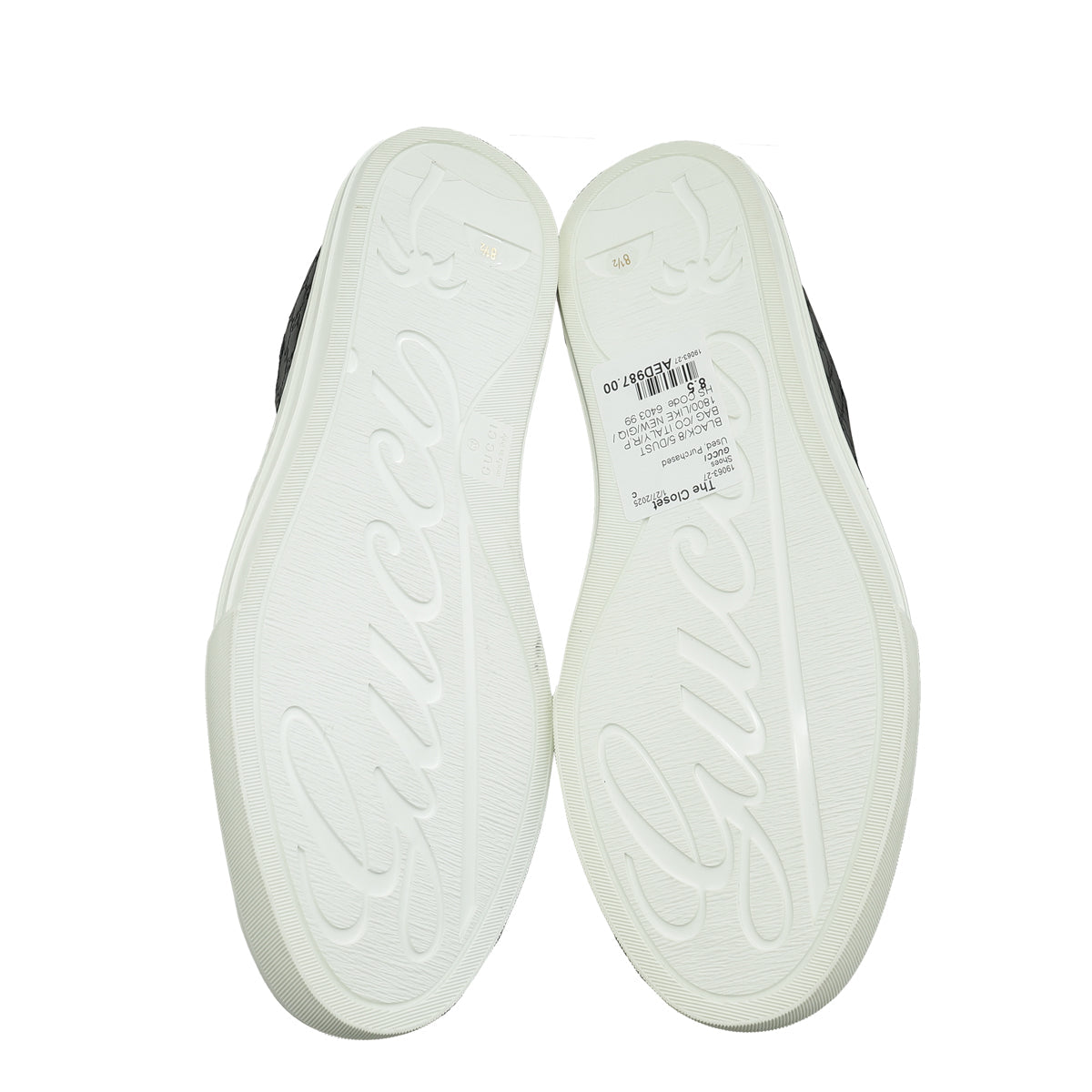 Gucci Black GG Microguccissima Men's Slip-On 8.5