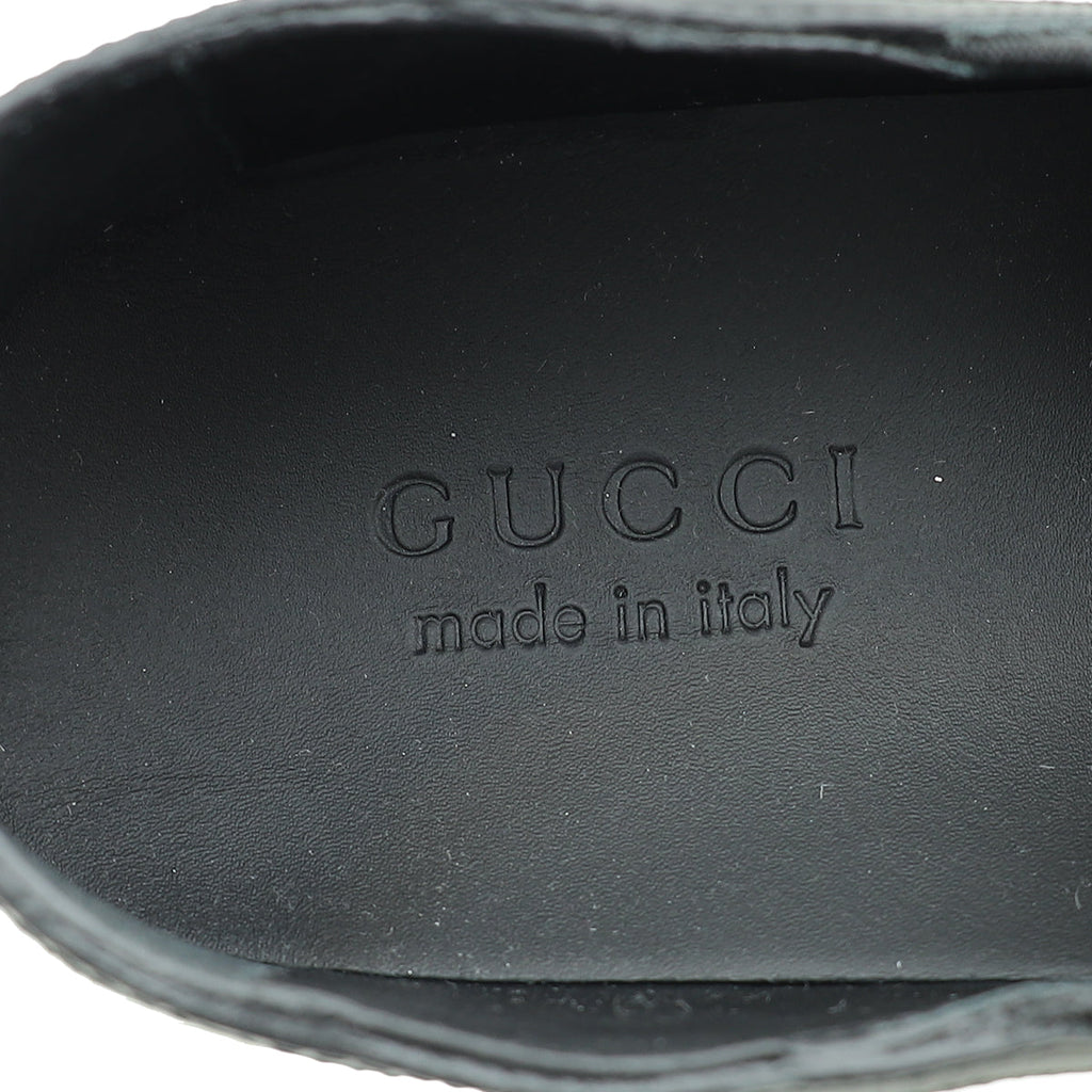Gucci Black GG Microguccissima Men's Slip-On 8.5