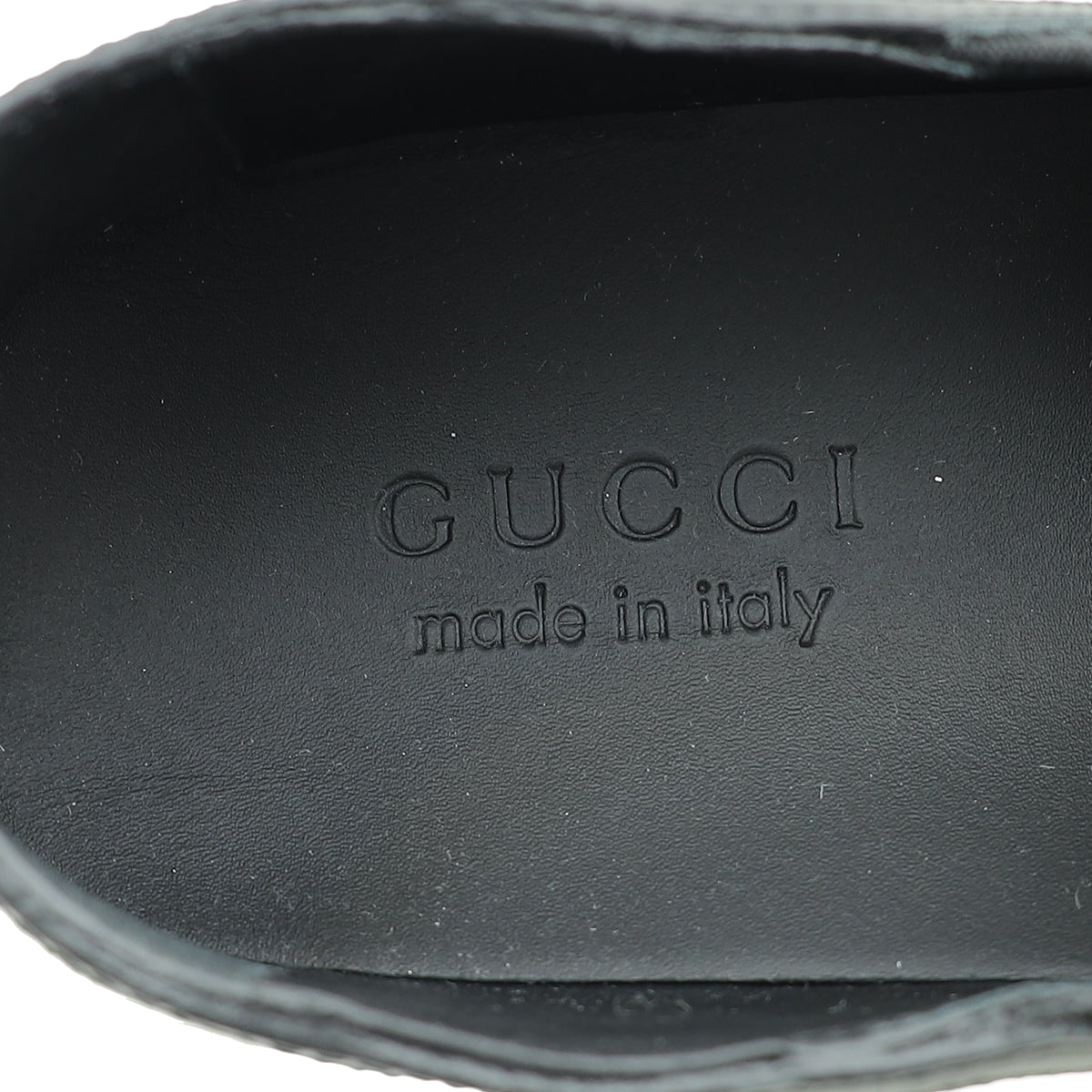 Gucci Black GG Microguccissima Men's Slip-On 8.5