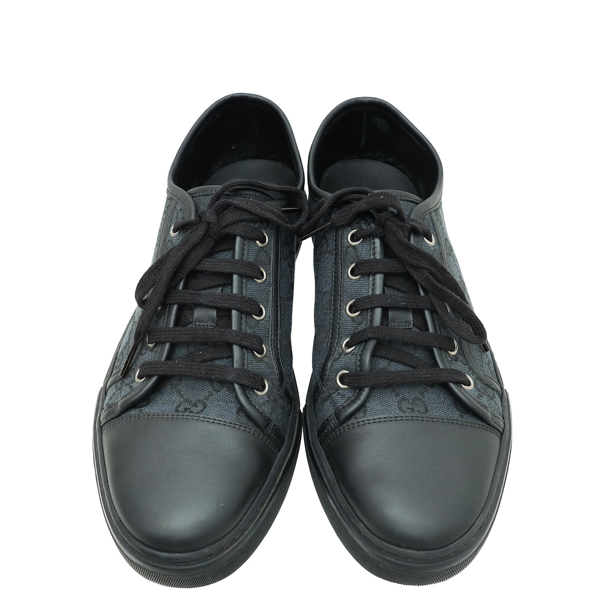 Gucci Black GG Low Top Sneakers 8