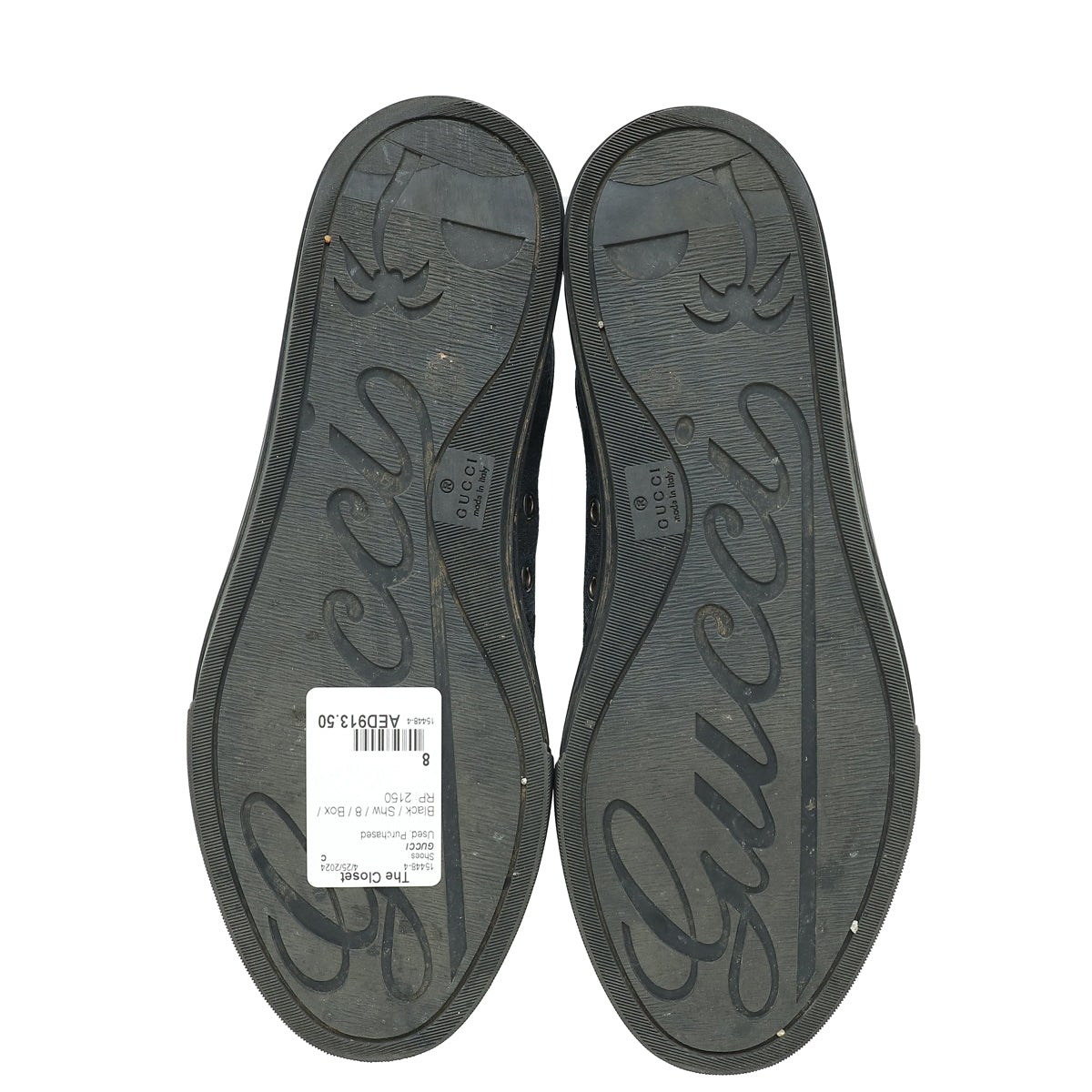 Gucci Black GG Low Top Sneakers 8