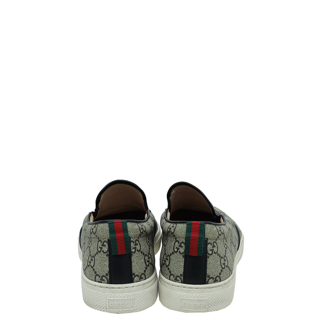 Gucci Bicolor GG Supreme Angry Cat Men's Slip-On Sneakers 8