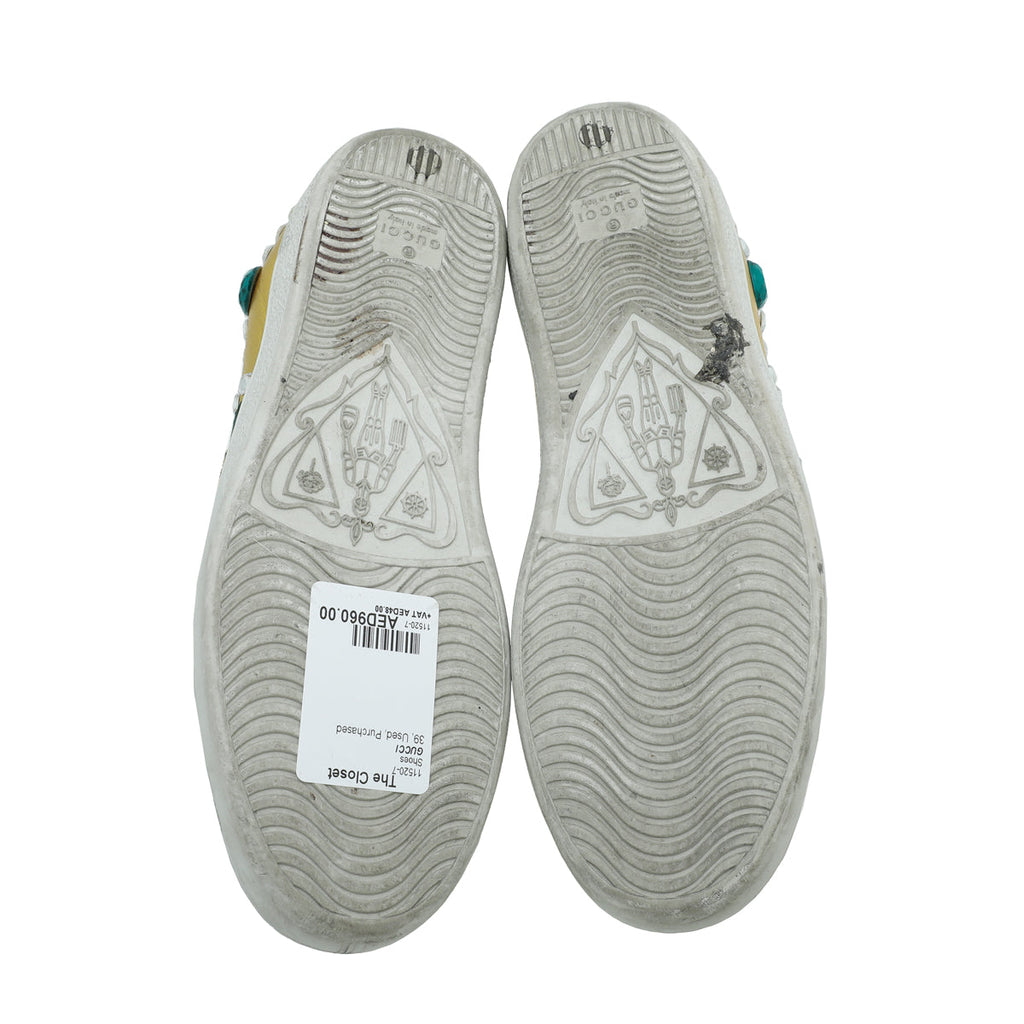 Gucci Gold Baskets Ace Strass Sneaker 39
