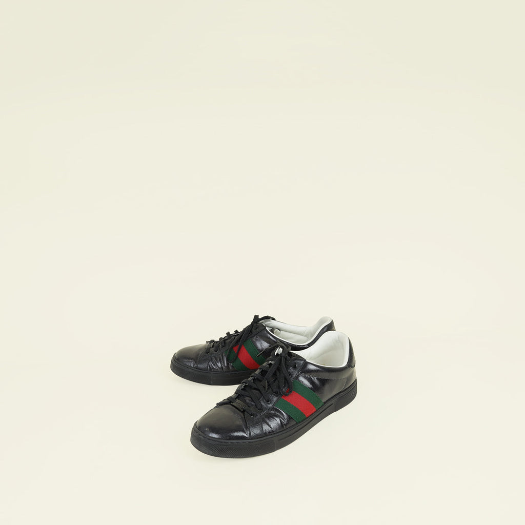 Gucci Black GG Crystal Ace Sneaker 10