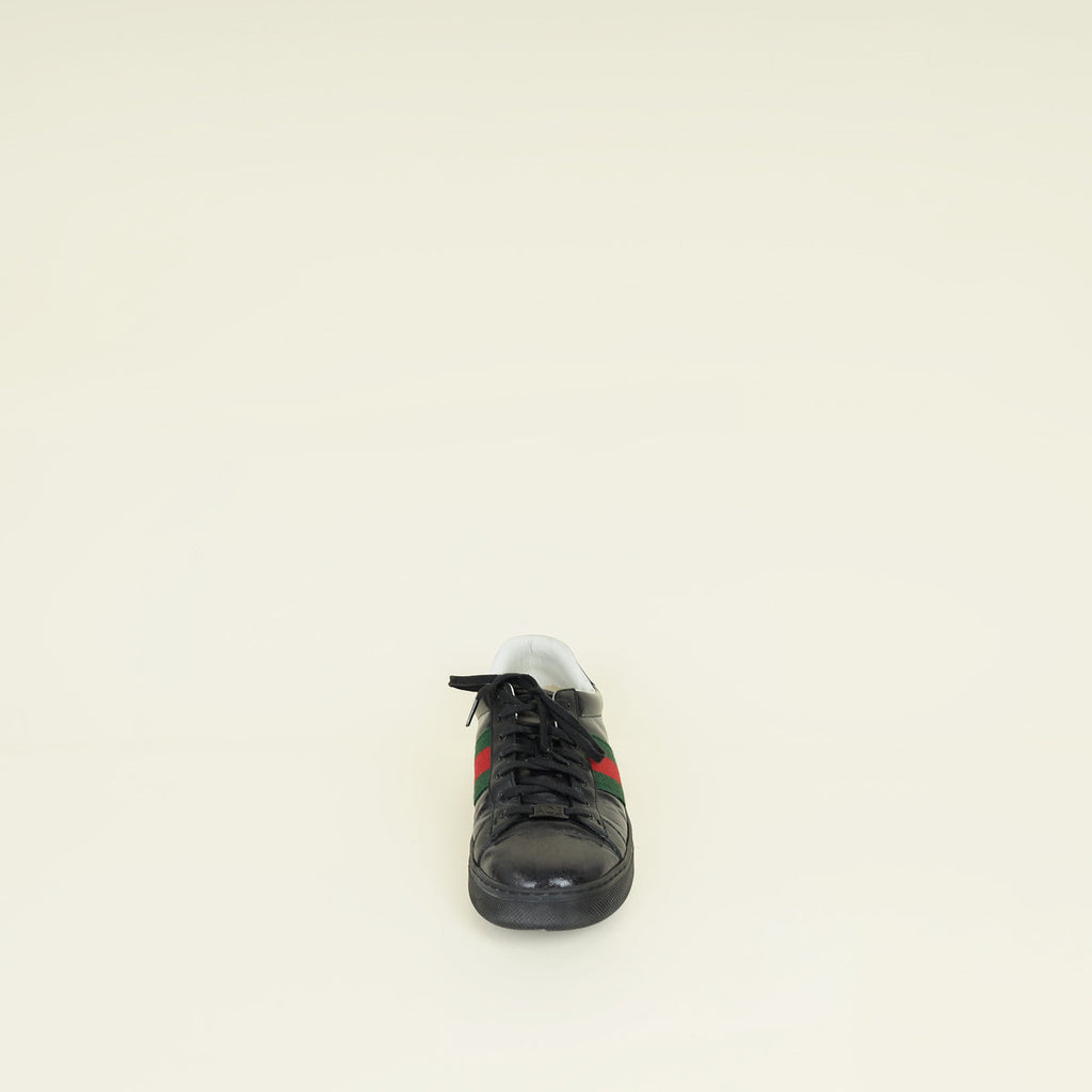 Gucci Black GG Crystal Ace Sneaker 10
