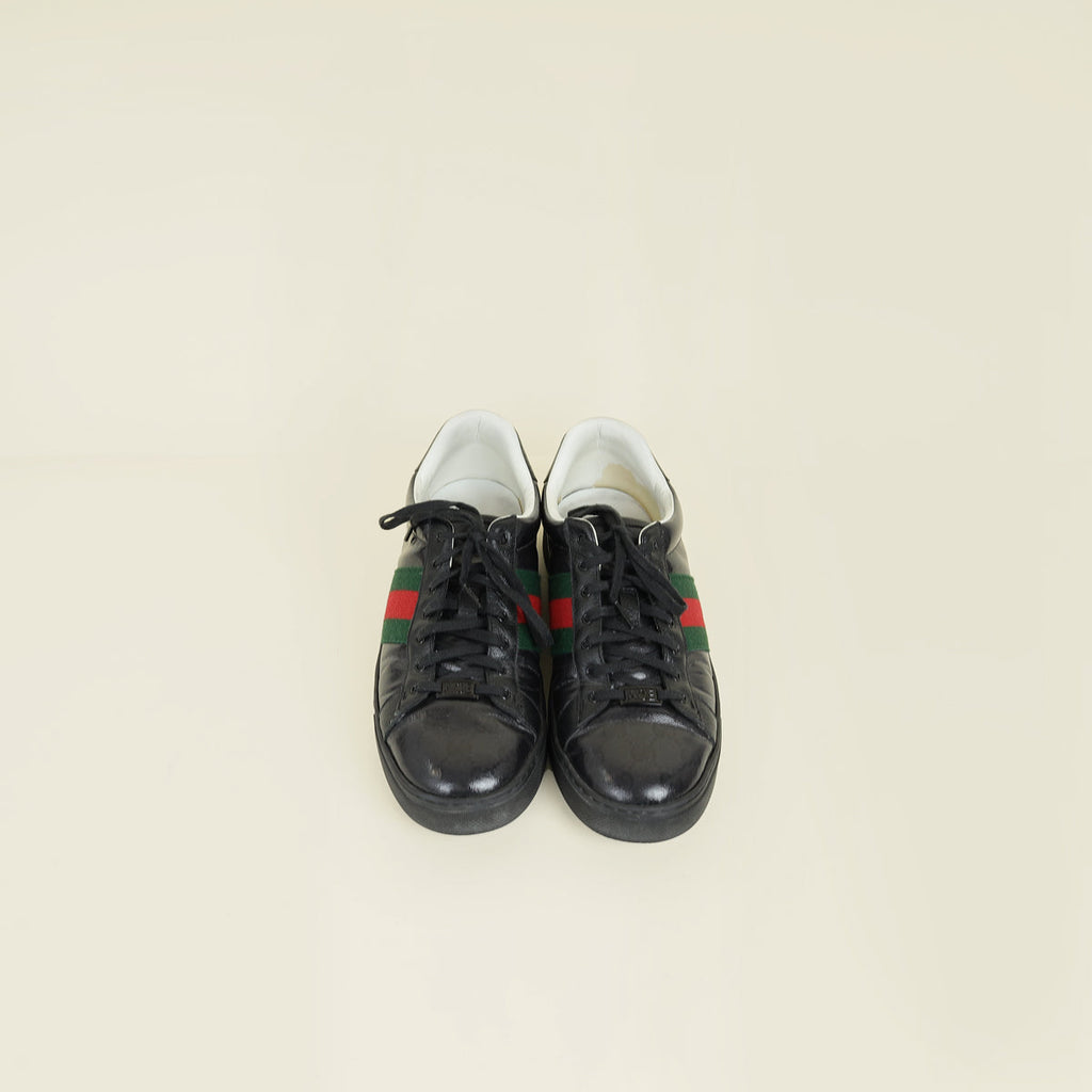Gucci Black GG Crystal Ace Sneaker 10