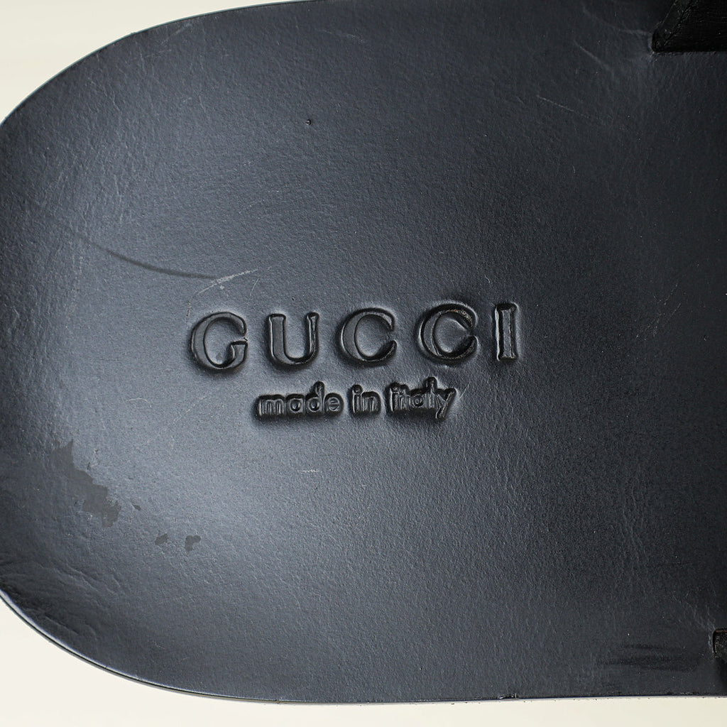 Gucci Black GG Marmont Thong Sandals 12
