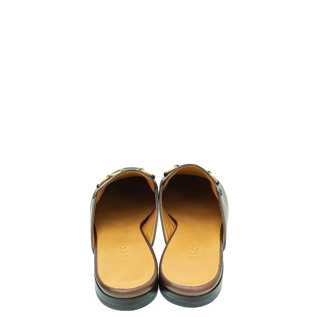 Gucci Chocolate Princetown Mules 35.5