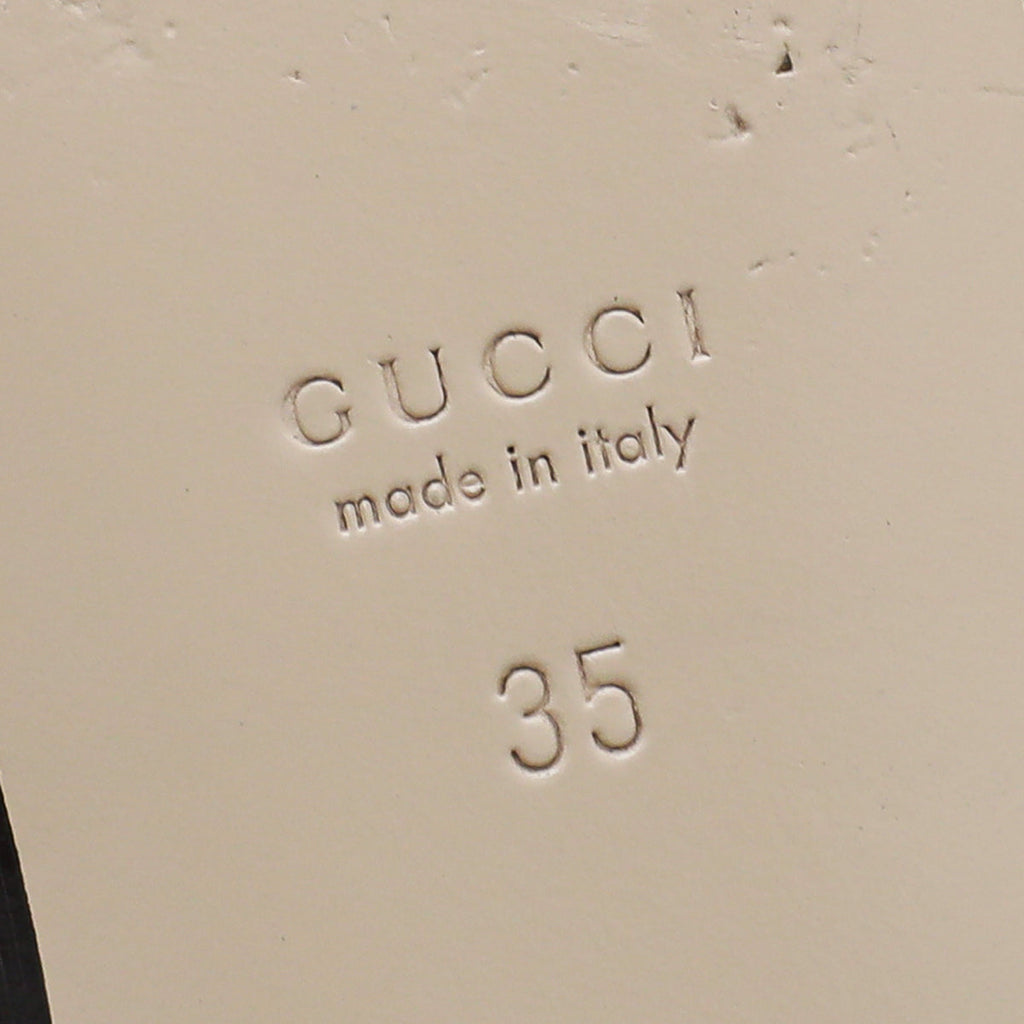 Gucci Hibiscus Red GG Velvet Princetown Mules 35