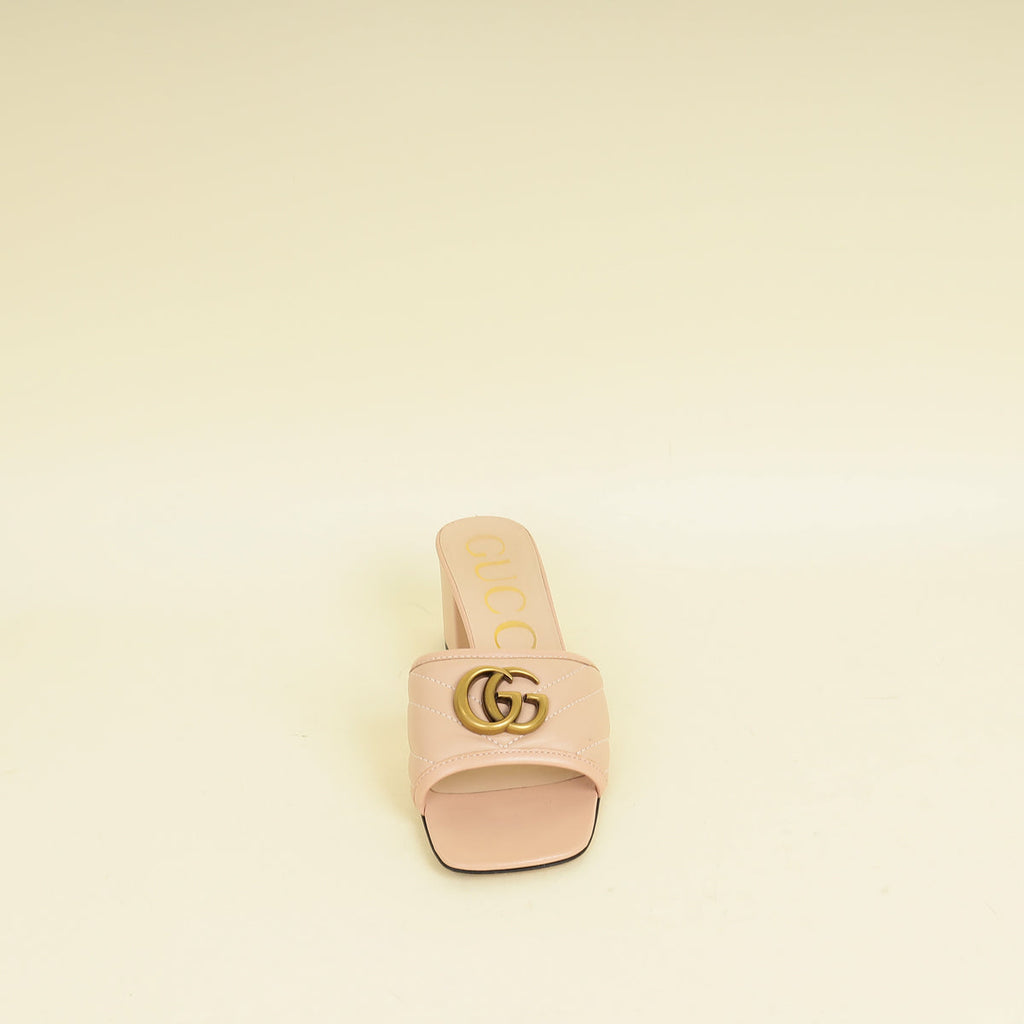 Gucci Light Peach Double G Slide Sandals 36.5