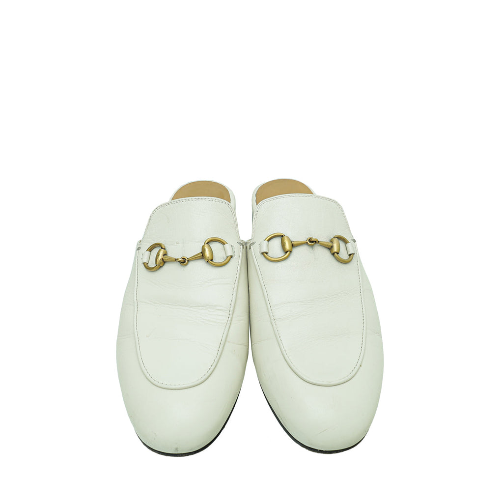 Gucci White Princetown Slipper 36.5