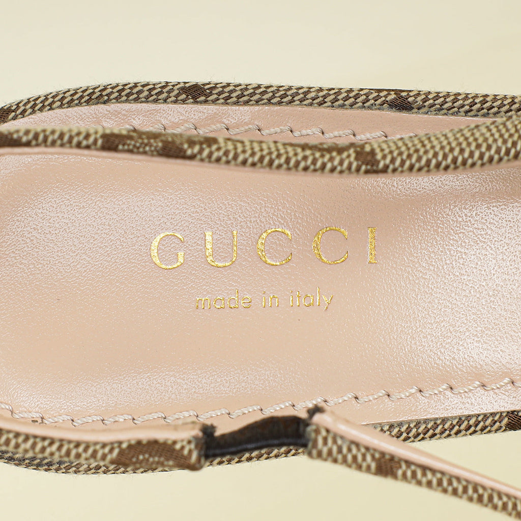 Gucci Bicolor Horsebit Slingback Pump 36.5