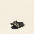 Gucci Black Supreme "Guccy" Star Rubber Slide Sandals 36