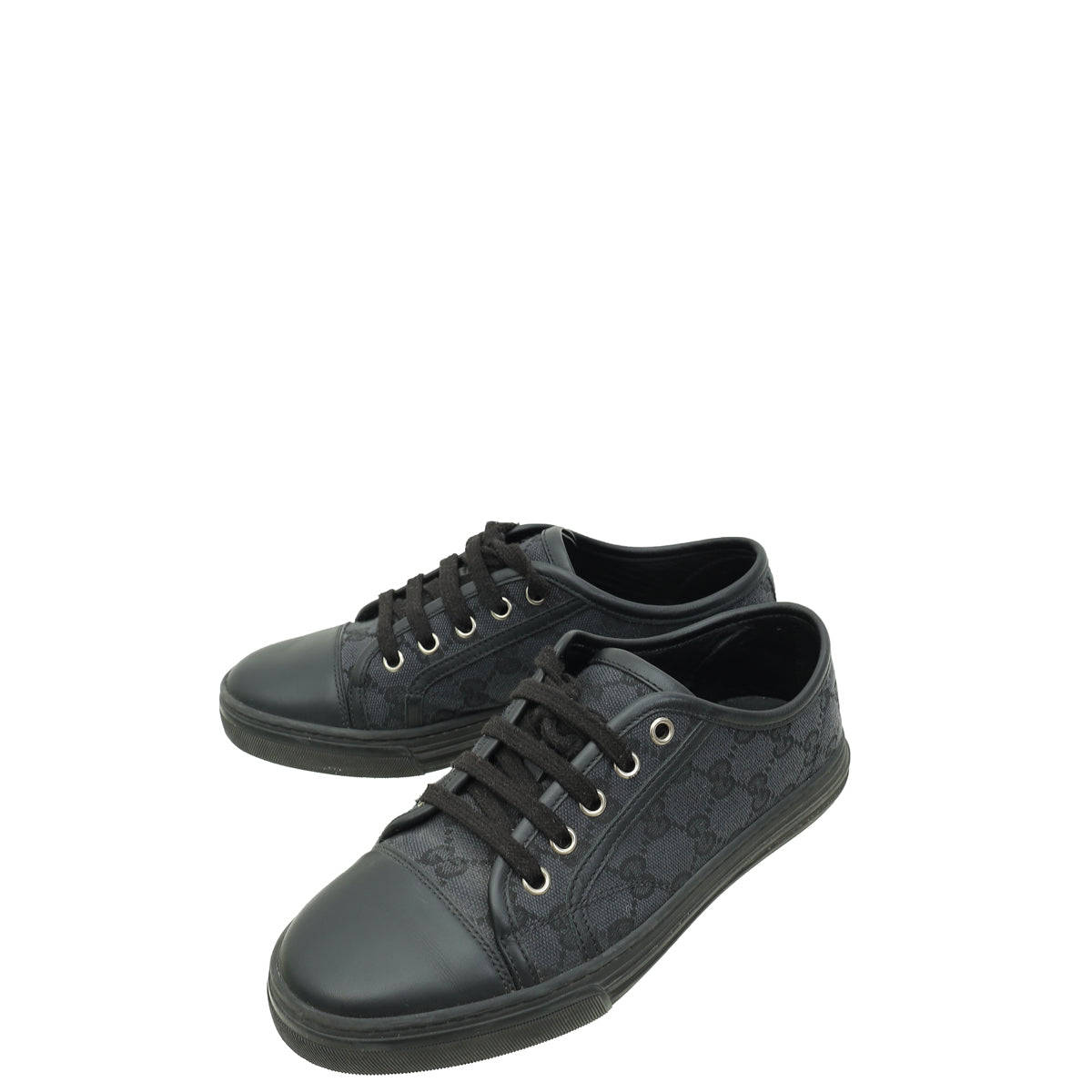Gucci Black GG Low Top Sneakers 36