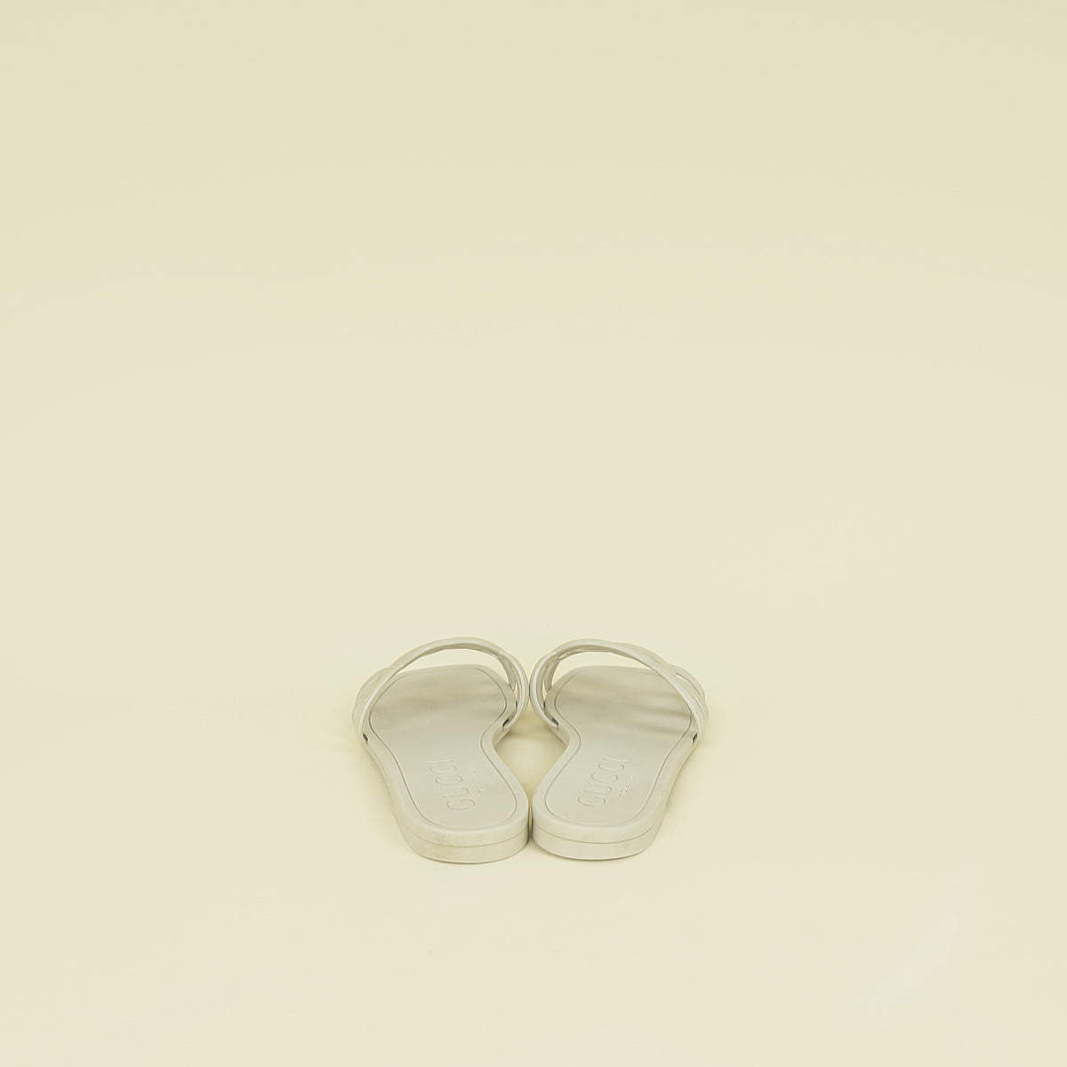 Gucci Off White Interlocking G Cutout Slide Sandal 36