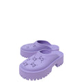 Gucci Purple GG Platform Perforated Sandal 36