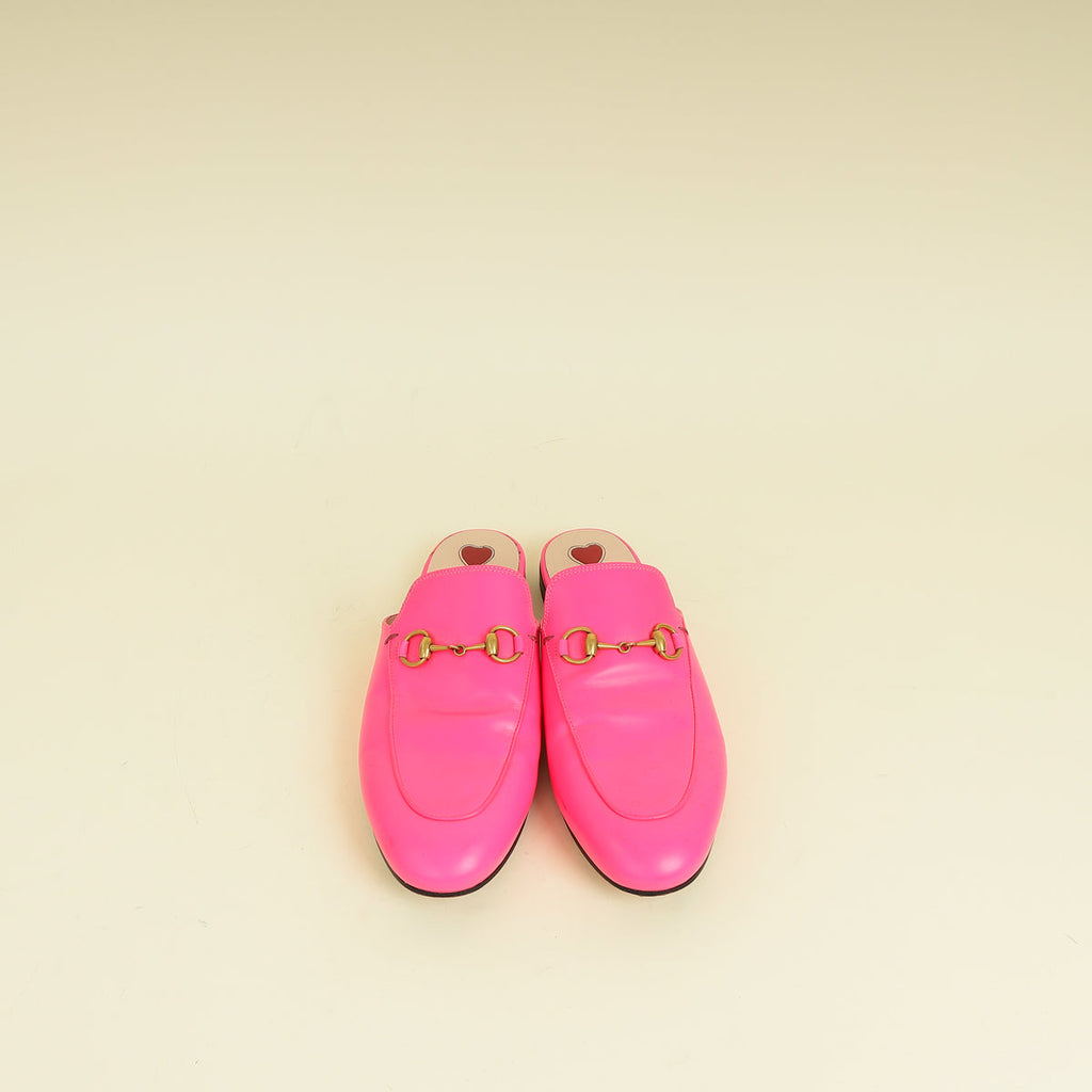 Gucci Hot Pink Princetown Slippers 37.5
