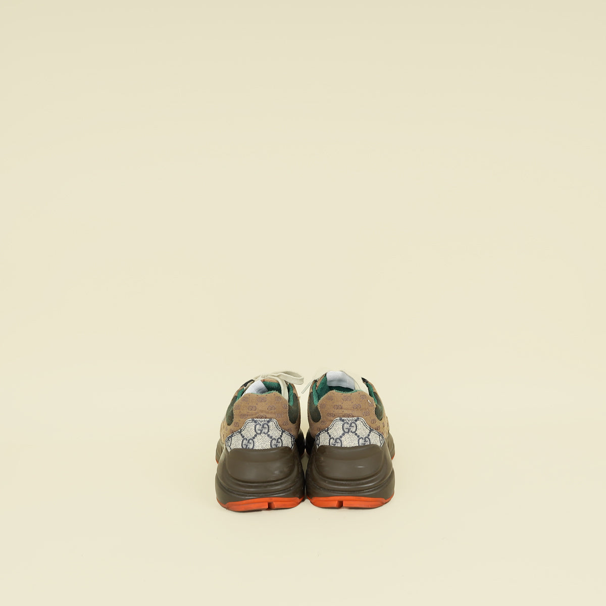 Gucci Ebony Multicolor Mix Monogram GG Rhyton Sneaker 37.5