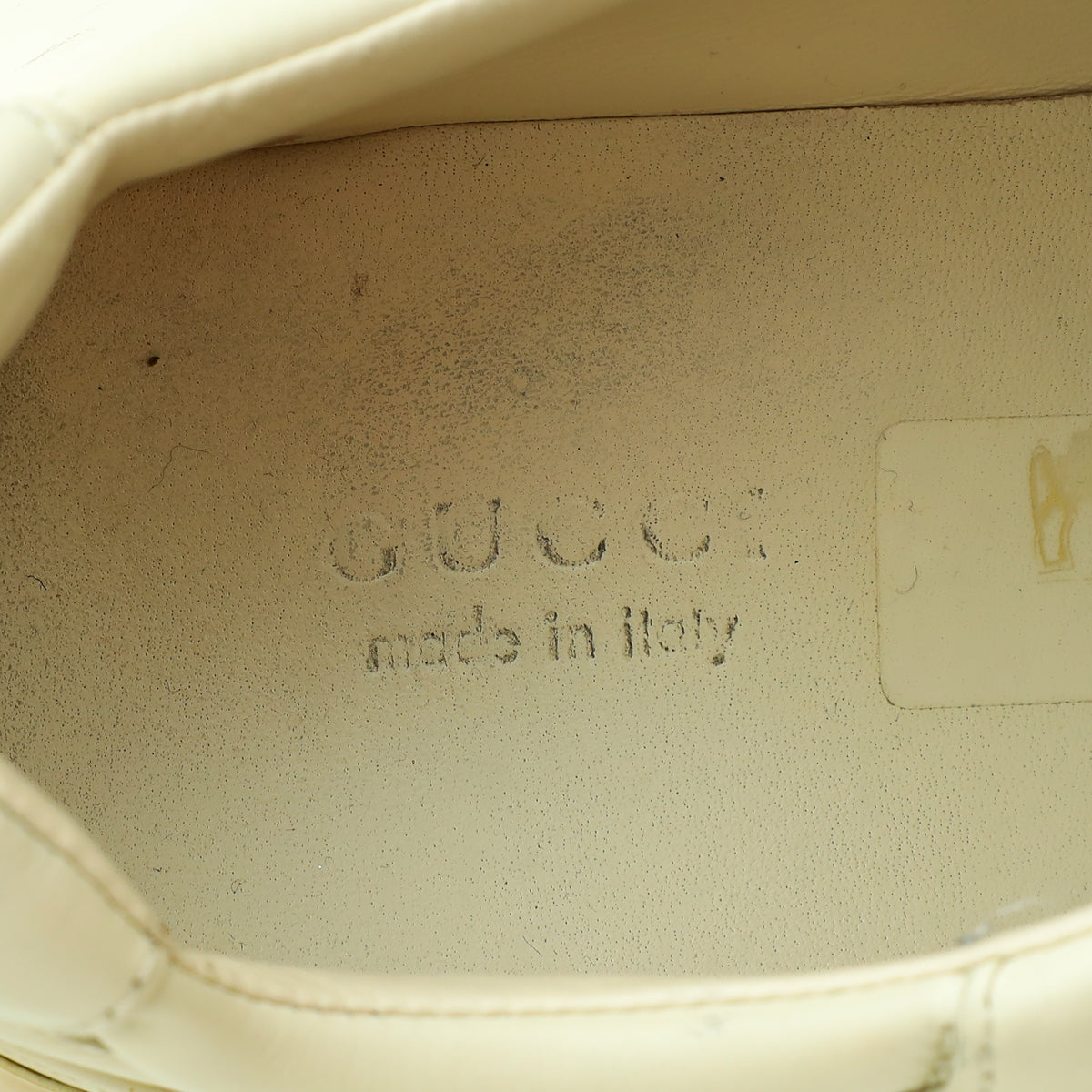 Gucci Ivory Logo Rhyton Trainer Sneakers 37.5