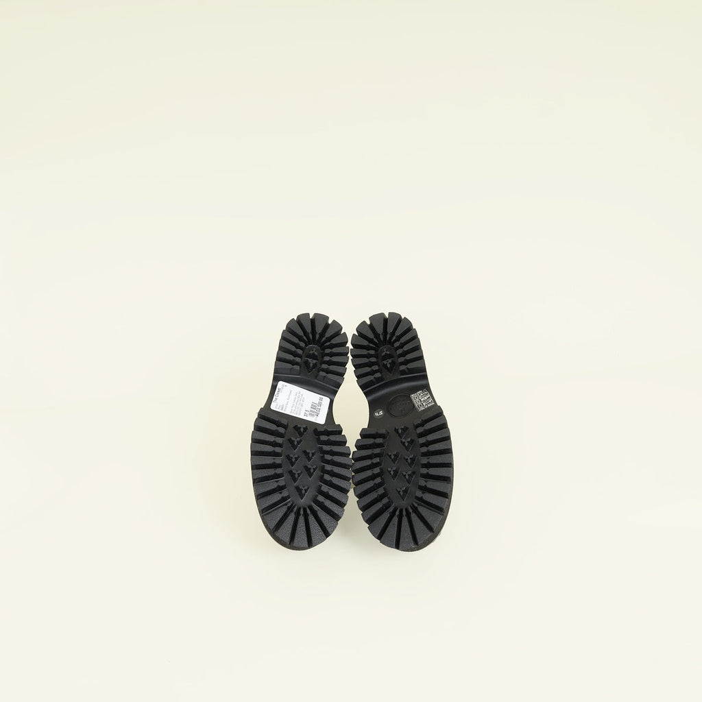 Gucci Black Cordovan Lux Horsebit Ankle Boots 37.5