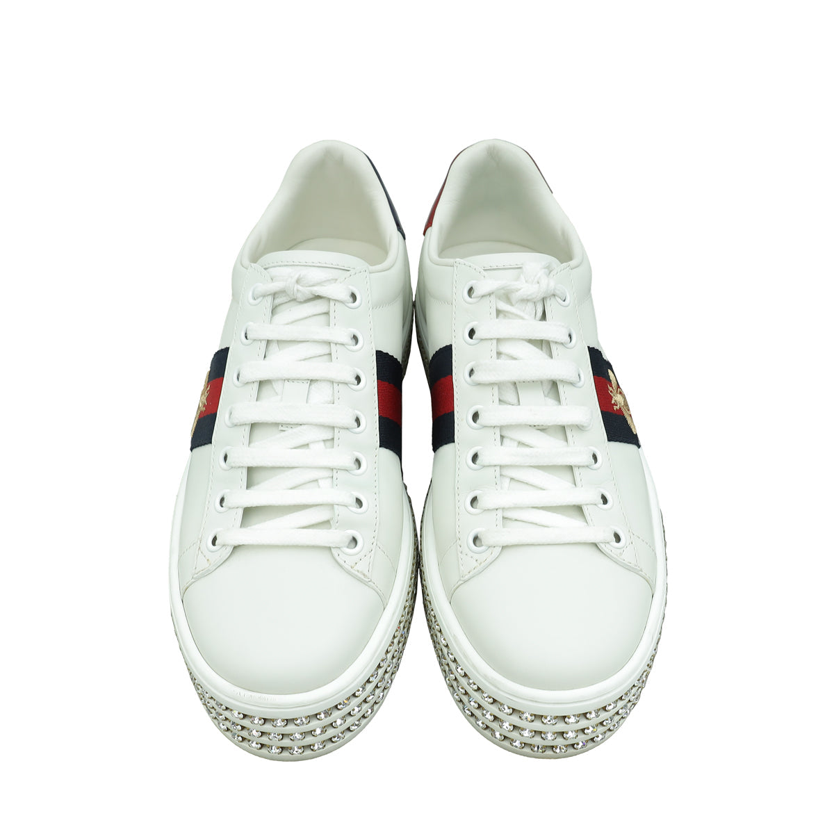 Gucci Crystal Platform Ace Bee Sneakers 37