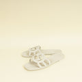 Gucci Vintage White Interlocking G Slide Sandal 37