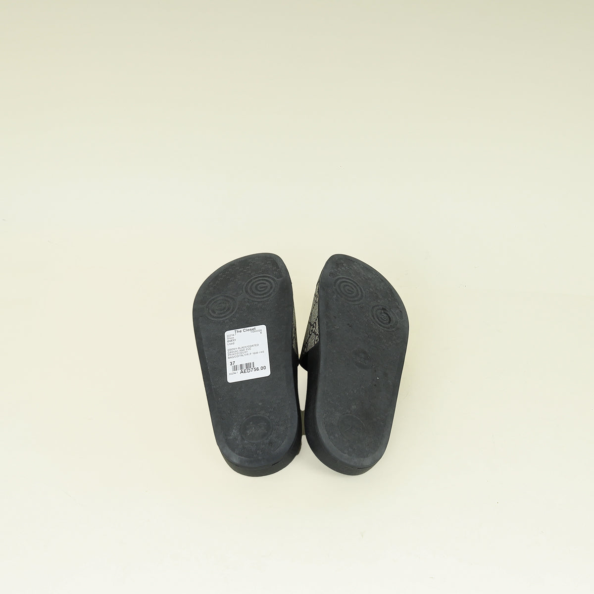 Gucci Bicolor GG Supreme Angry Cat Print Slide Sandal 37