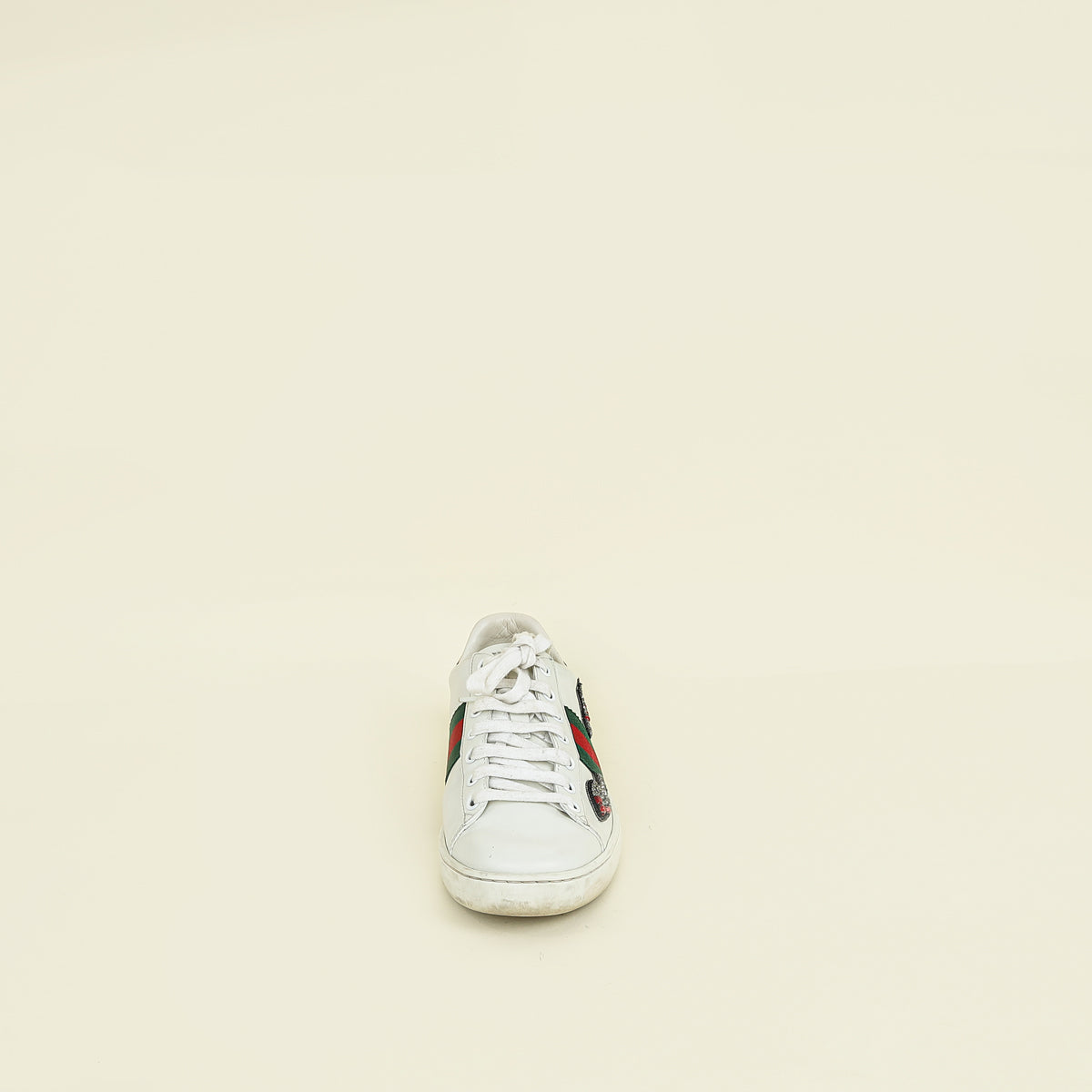 Gucci White Arrow Embroidered Ace Sneakers 37