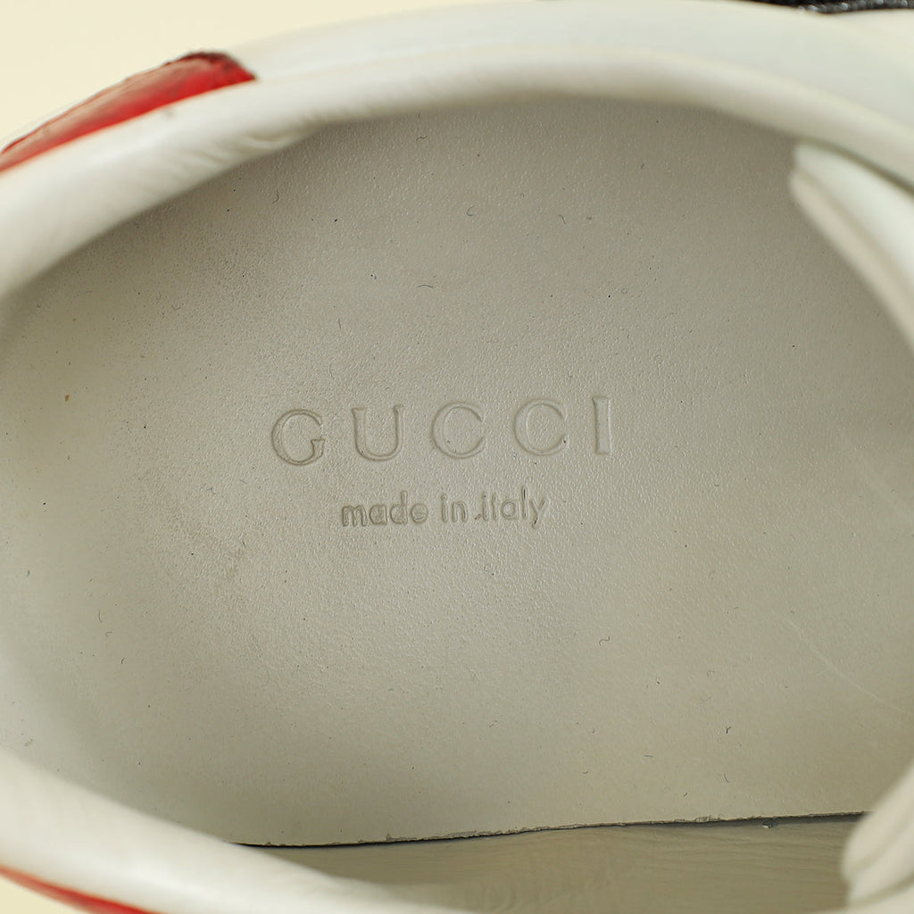 Gucci White Arrow Embroidered Ace Sneakers 37