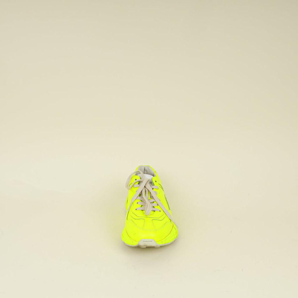 Gucci Neon Yellow Logo Rhyton Sneaker 37