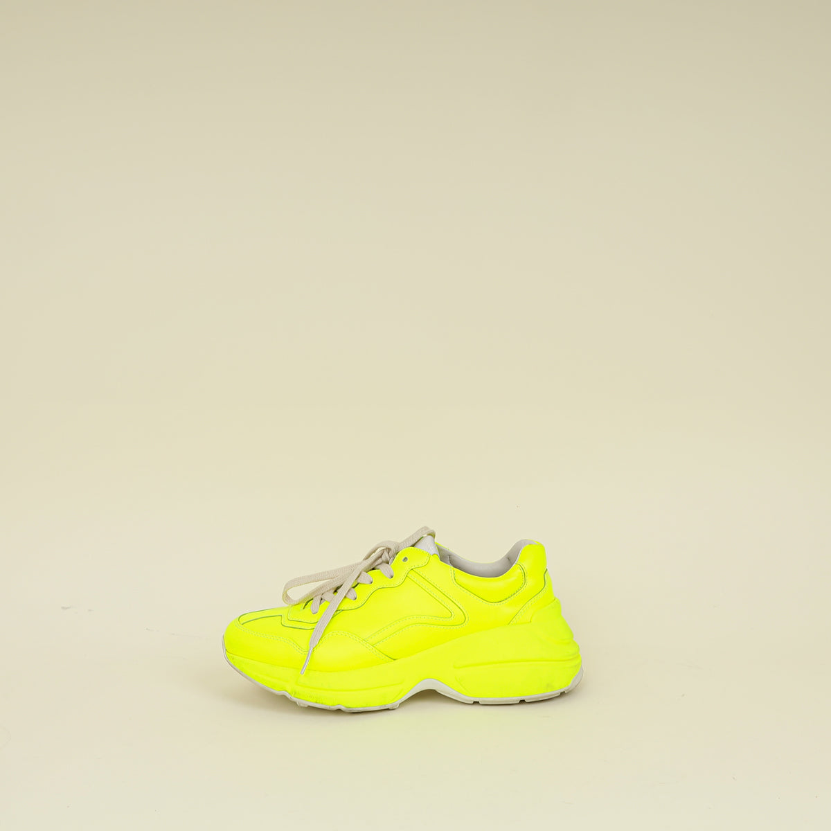Gucci Neon Yellow Logo Rhyton Sneaker 37