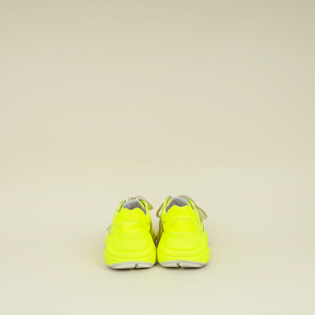 Gucci Neon Yellow Logo Rhyton Sneaker 37