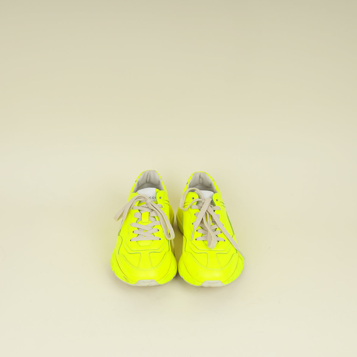 Gucci Neon Yellow Logo Rhyton Sneaker 37