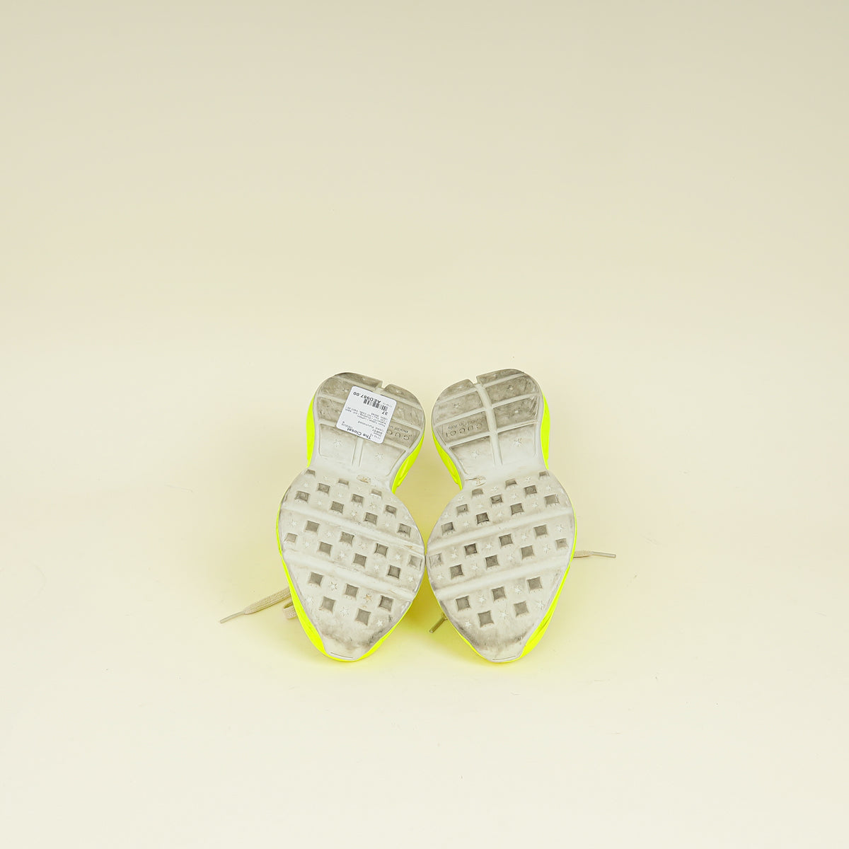 Gucci Neon Yellow Logo Rhyton Sneaker 37