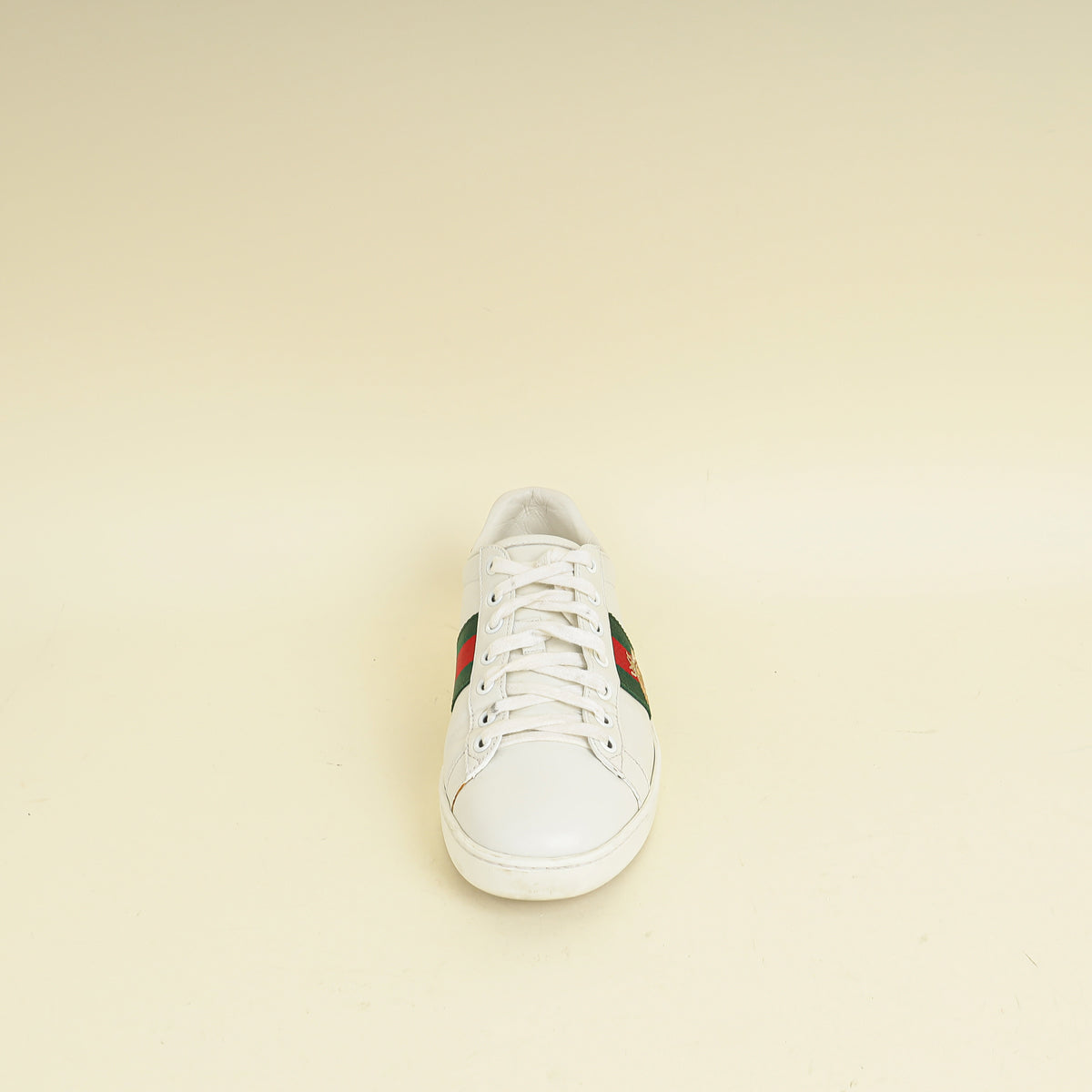 Gucci White Ace Bee Embroidered Sneaker 37