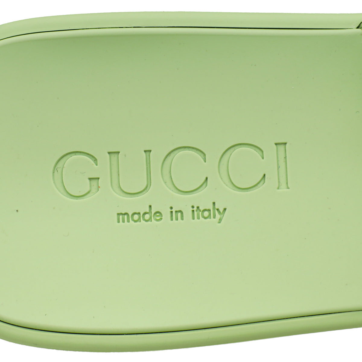 Gucci Pastel Green Logo Rubber Slip-On Sandal 37