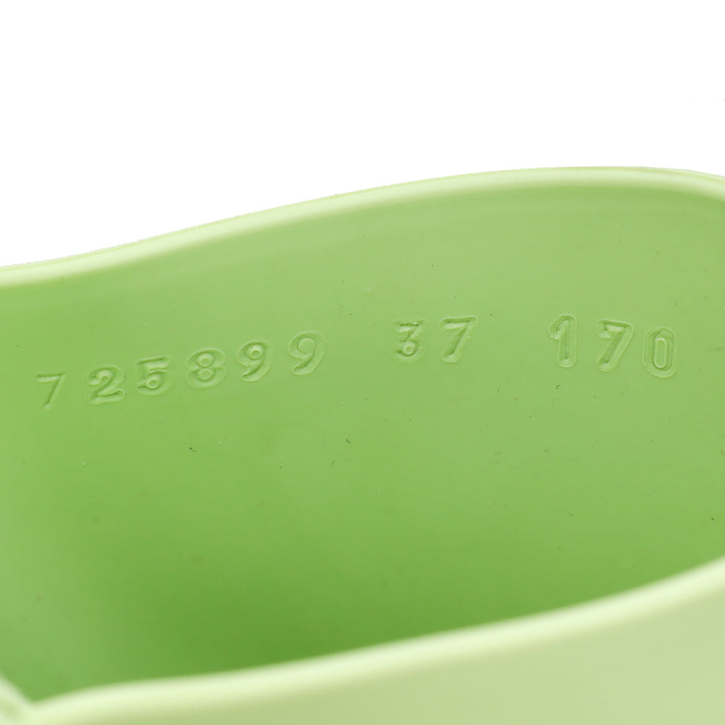 Gucci Pastel Green Logo Rubber Slip-On Sandal 37