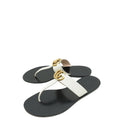 Gucci White GG Marmont Thong Sandals 38.5