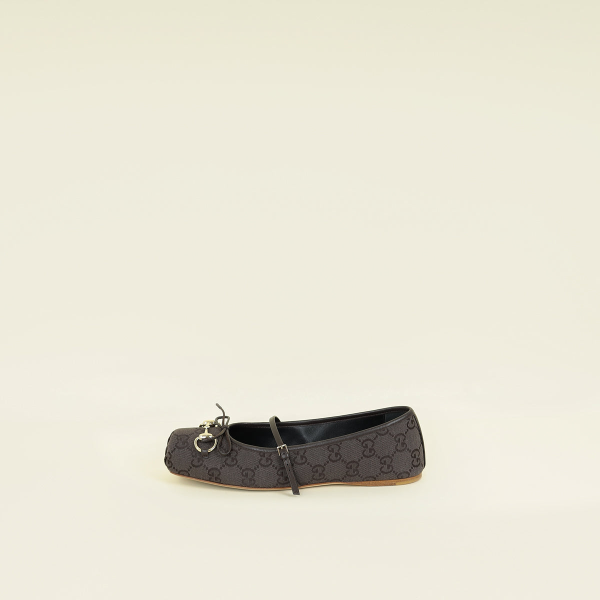 Gucci Chocolate Brown Horsebit Ballet Flat 38