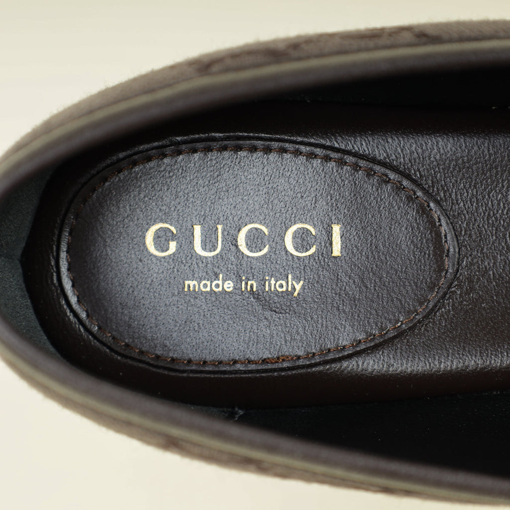 Gucci Chocolate Brown Horsebit Ballet Flat 38