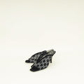 Gucci Black GG Crystal Embellished Mesh Mules 38