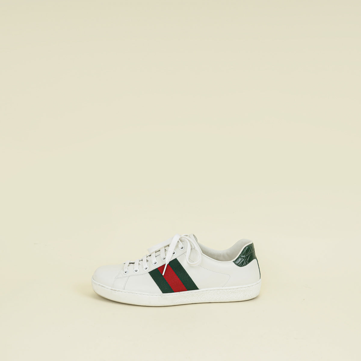 Gucci White Ace Sneakers 7.5