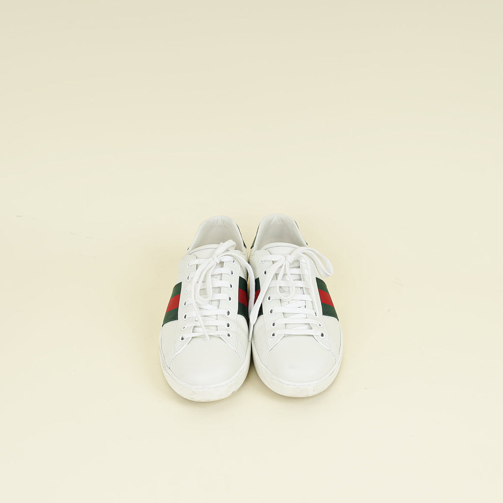 Gucci White Ace Sneakers 7.5