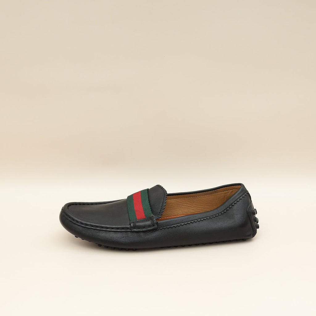 Gucci Black Web Loafer 38