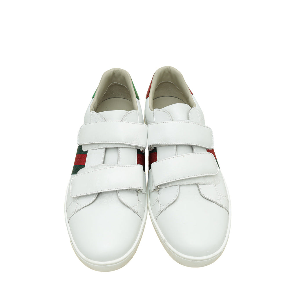 Gucci Tricolor Ace Velcro Sneakers 38