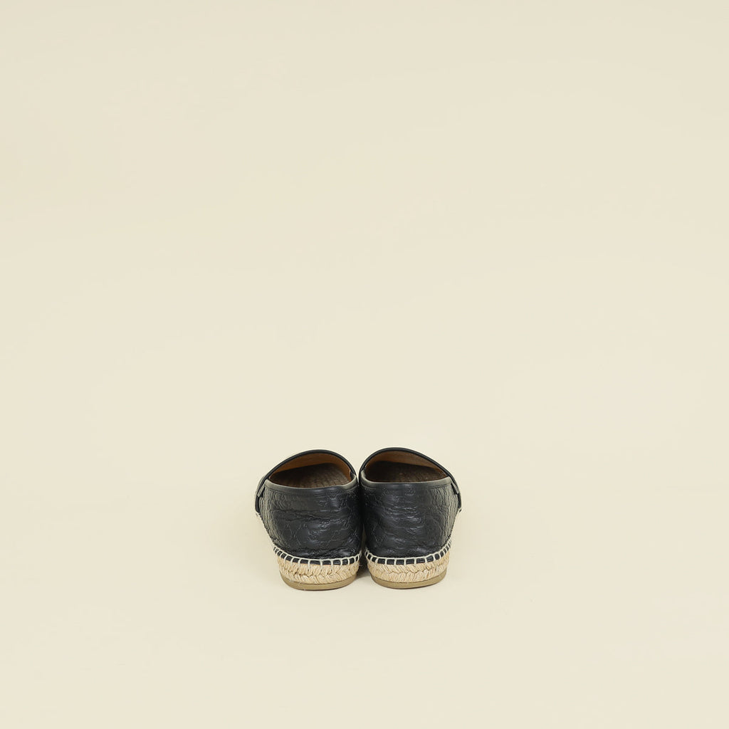 Gucci Black GG Microguccissima Espadrille 39.5