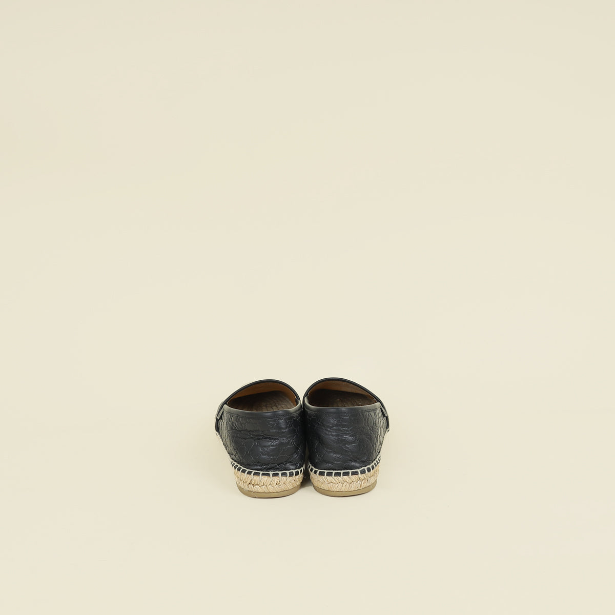 Gucci Black GG Microguccissima Espadrille 39.5