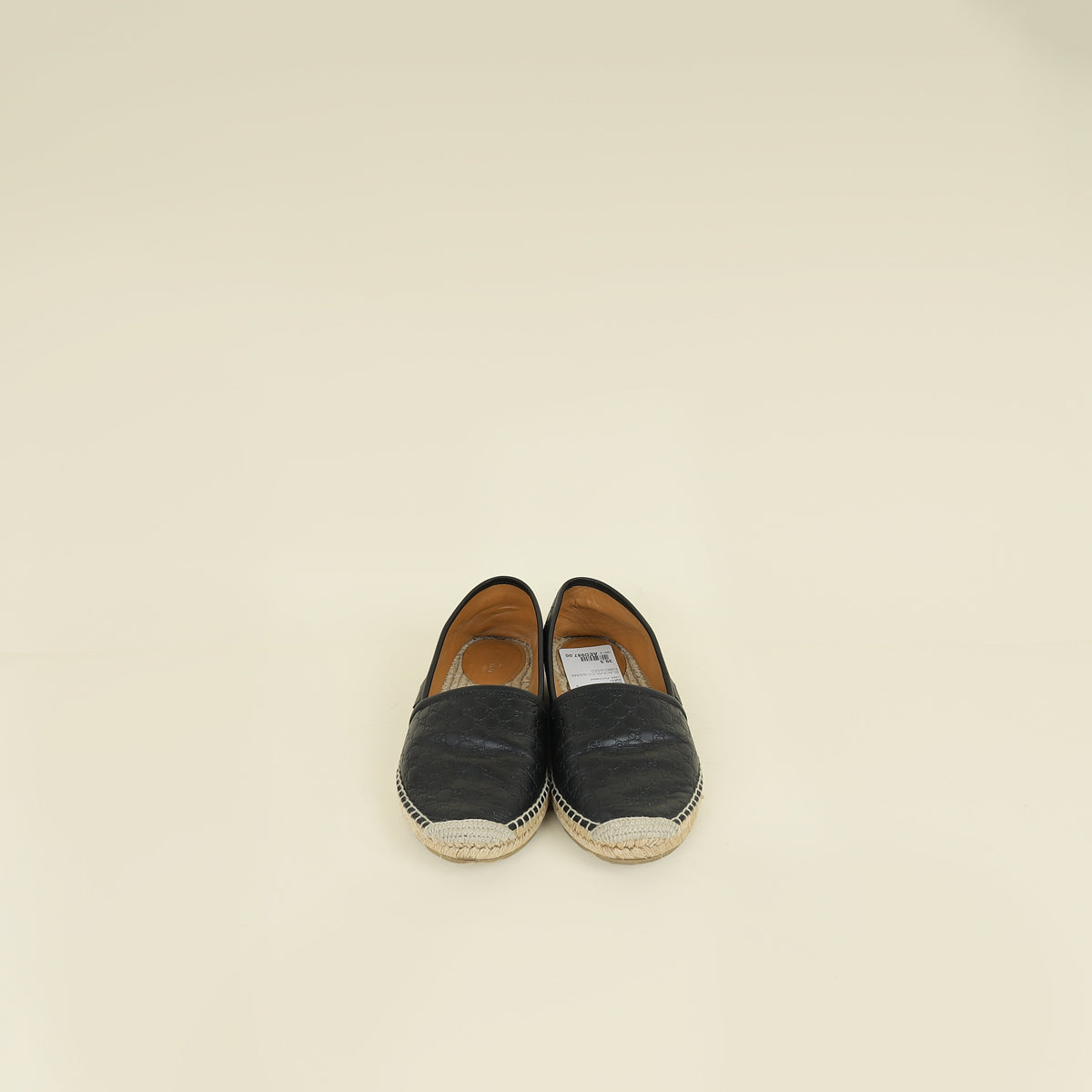 Gucci Black GG Microguccissima Espadrille 39.5